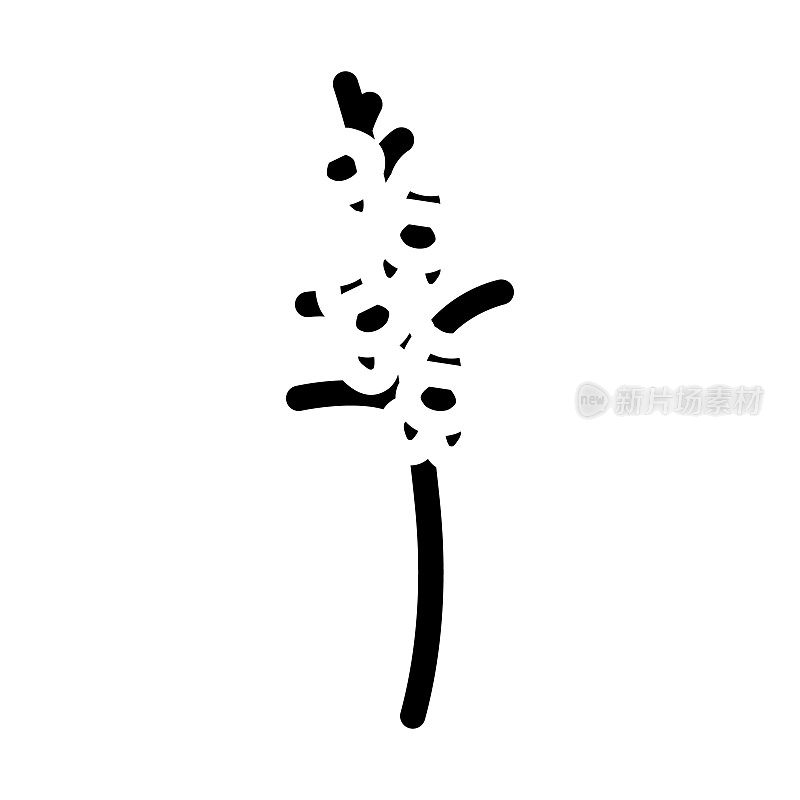 Snapdragon blossom spring象形图标矢量插图